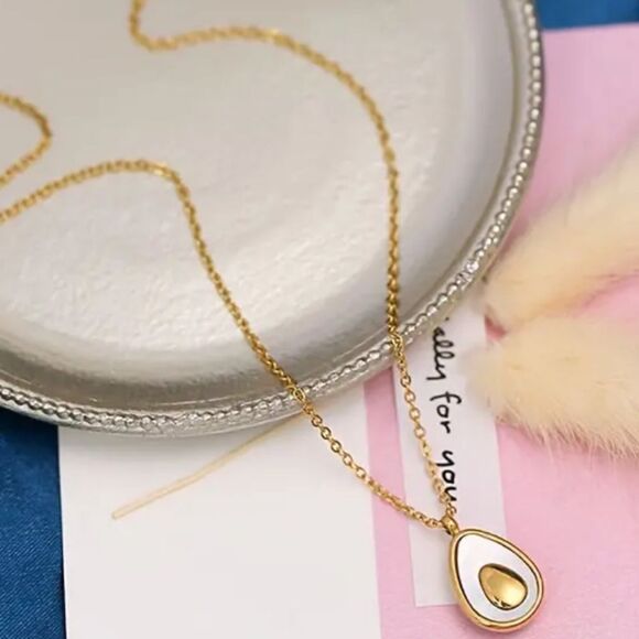 18k Gold Plated Avocado 🥑 Charm Necklace - Picture 5 of 5